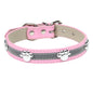 Reflective Artificial Leather Dog Collar Adjustable Sizes 8