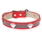 Reflective Artificial Leather Dog Collar Adjustable Sizes 5