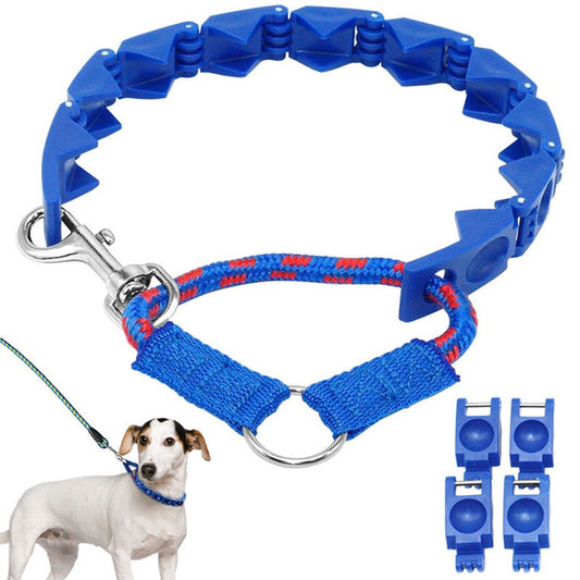 Adjustable ABS Dog Training Collar with Traction Rope