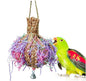 Corn Leaf Straw Parrot Chew Toy Hanging Ball 13-14cm Diameter