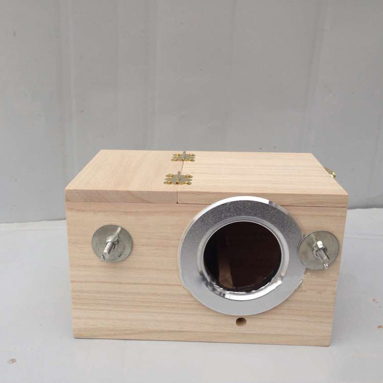 Wooden Bird Breeding Box Nesting Box for Parrots 2