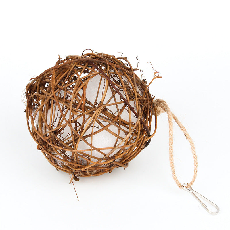 Rattan Parrot Chew Toy Vine Ball Hanging Natural Bird Toy 5