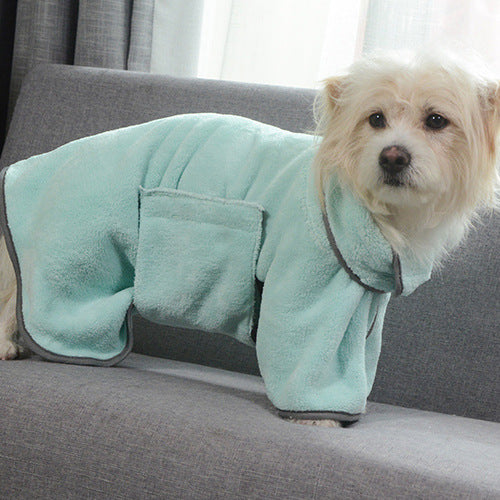 Absorbent Dog Bath Towel Soft Quick Drying Pet Robe 2