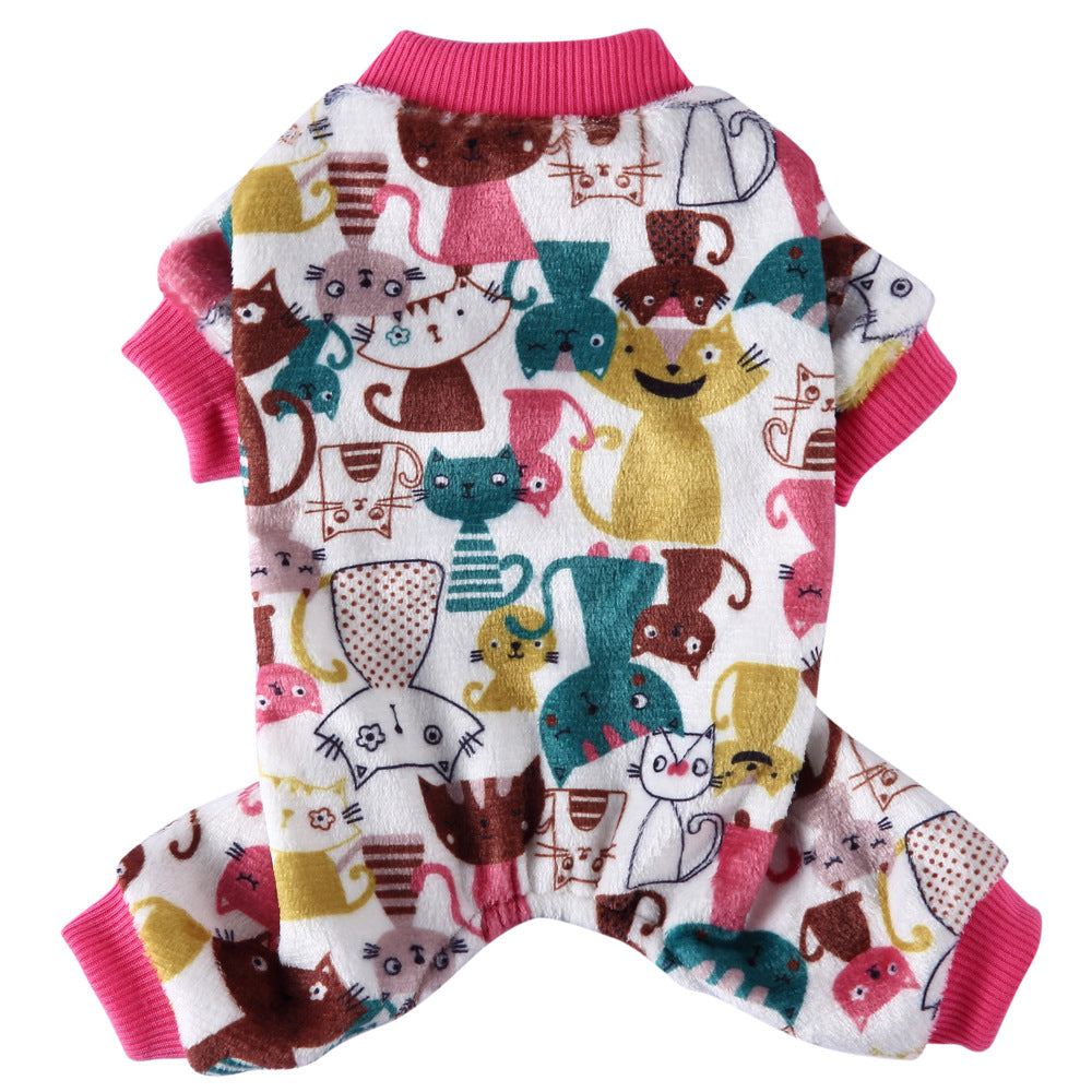 Coral Fleece Dog Pajamas Personalized Soft Comfortable Fit 10