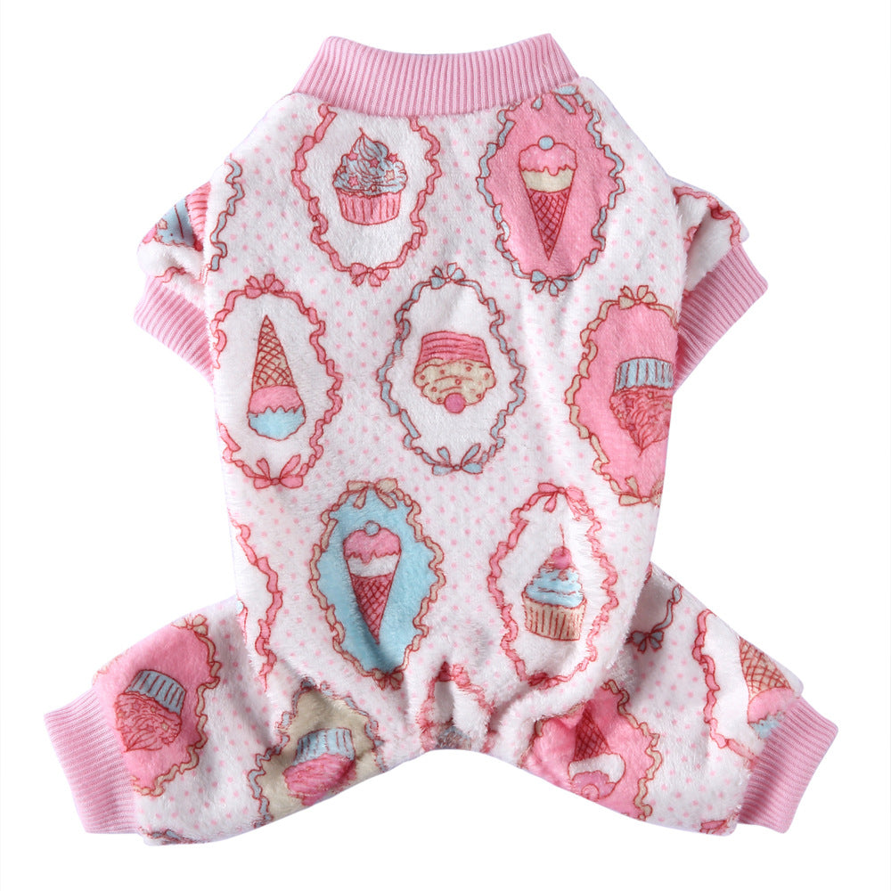 Coral Fleece Dog Pajamas Personalized Soft Comfortable Fit 6