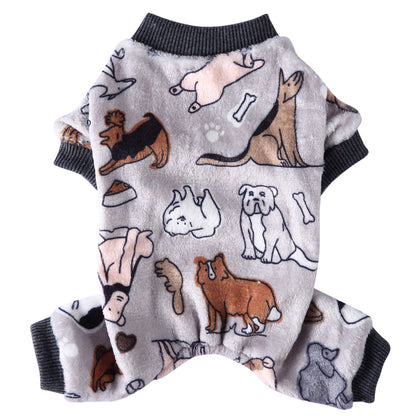 Coral Fleece Dog Pajamas Personalized Soft Comfortable Fit 8