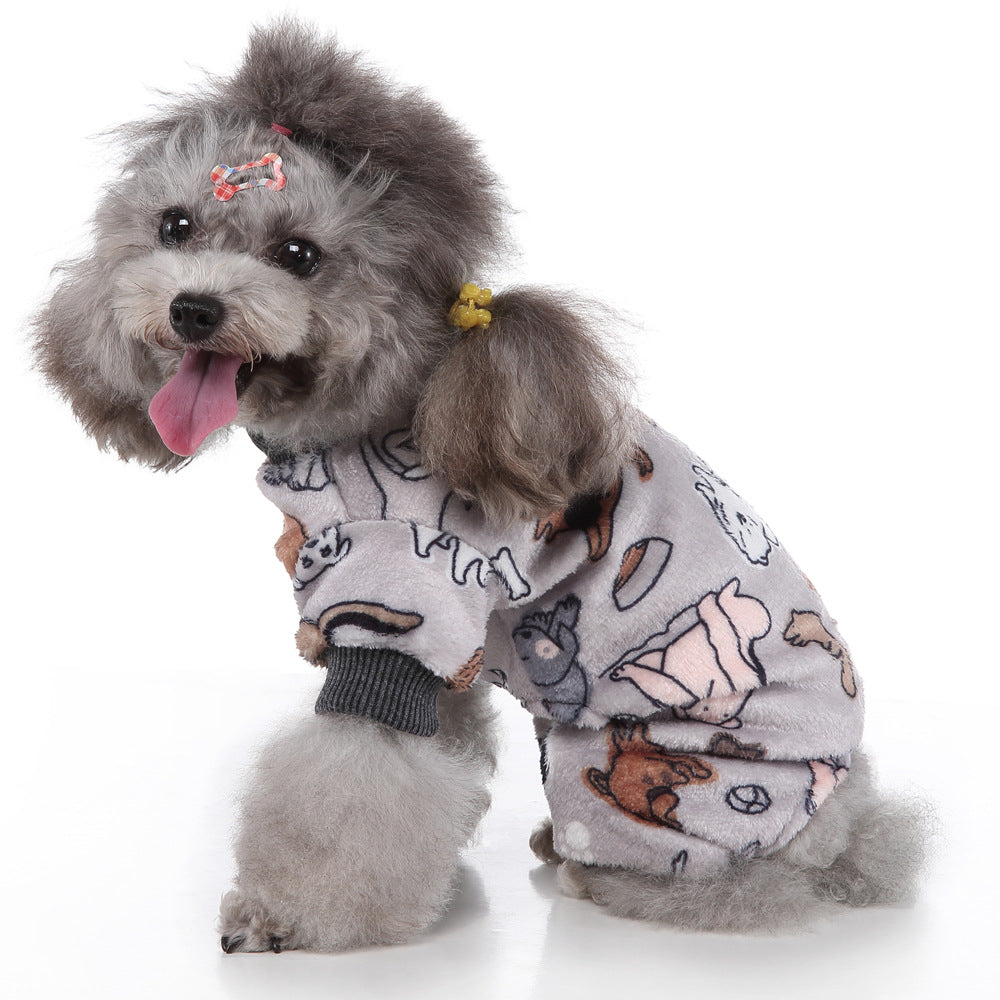 Coral Fleece Dog Pajamas Personalized Soft Comfortable Fit 5