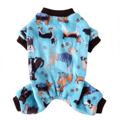 Coral Fleece Dog Pajamas Personalized Soft Comfortable Fit 9