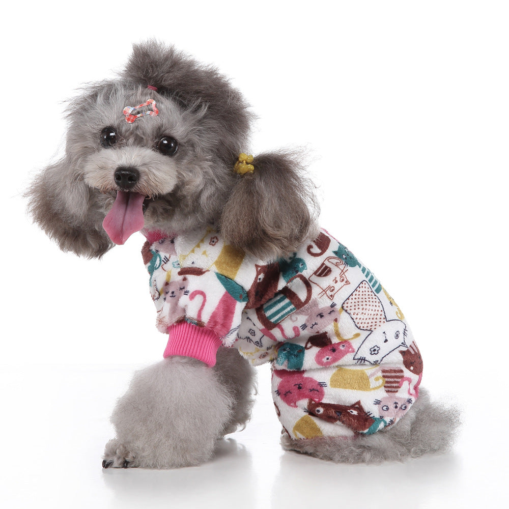 Coral Fleece Dog Pajamas Personalized Soft Comfortable Fit 3