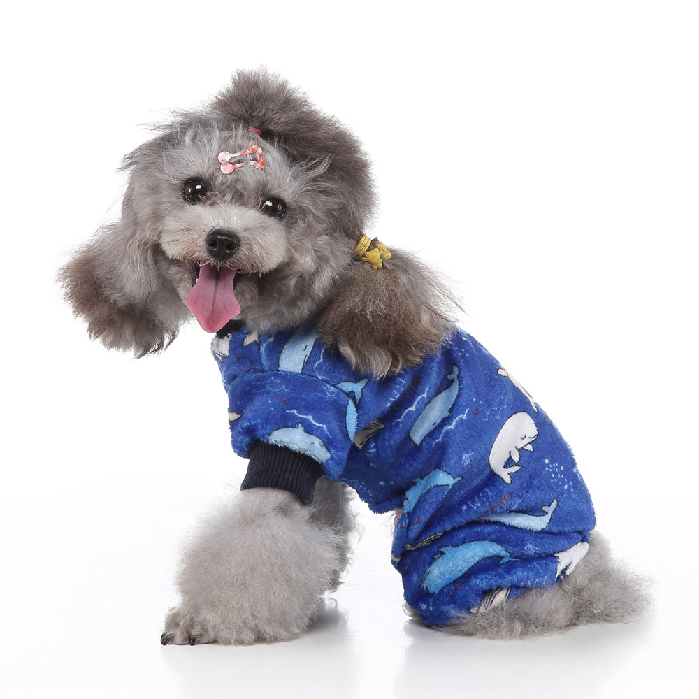 Coral Fleece Dog Pajamas Personalized Soft Comfortable Fit 4