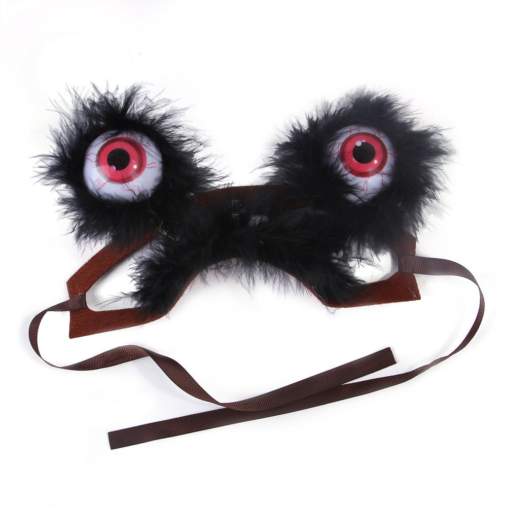 Light Up Plush Cat Hat Halloween Eye Design for Cats S M