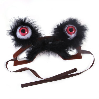 Light Up Plush Cat Hat Halloween Eye Design for Cats S M