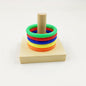 Pine Plastic Parrot Training Ring Stacking Toy for Parrots