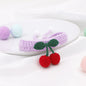 Wool Dog Collar Cherry Weaving Adjustable Neck XS to L 4