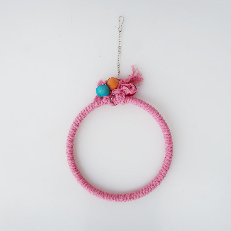 Cotton Rope Parrot Swing Hanging Circle Cage Toy 14cm and 20cm 4
