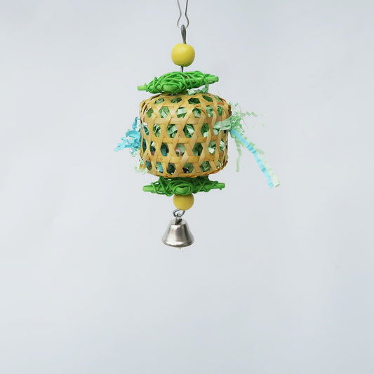 Wooden Rattan Parrot Chew Toy Hanging Natural Bird Enrichment