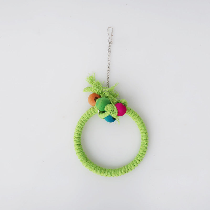 Cotton Rope Parrot Swing Hanging Circle Cage Toy 14cm and 20cm 5