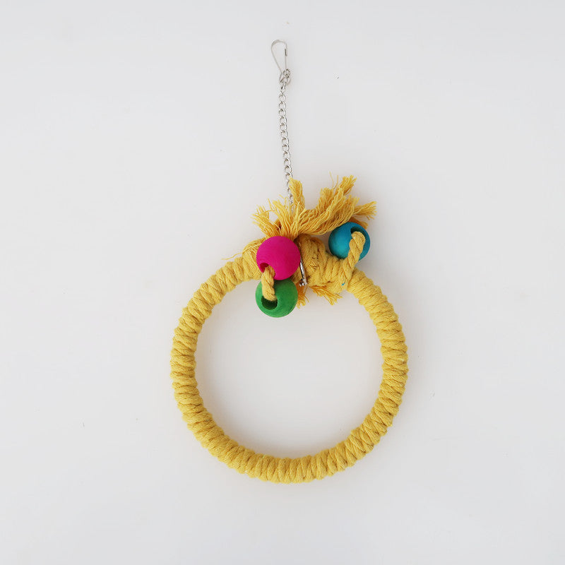Cotton Rope Parrot Swing Hanging Circle Cage Toy 14cm and 20cm 6