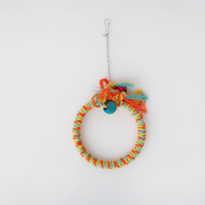 Cotton Rope Parrot Swing Hanging Circle Cage Toy 14cm and 20cm 7