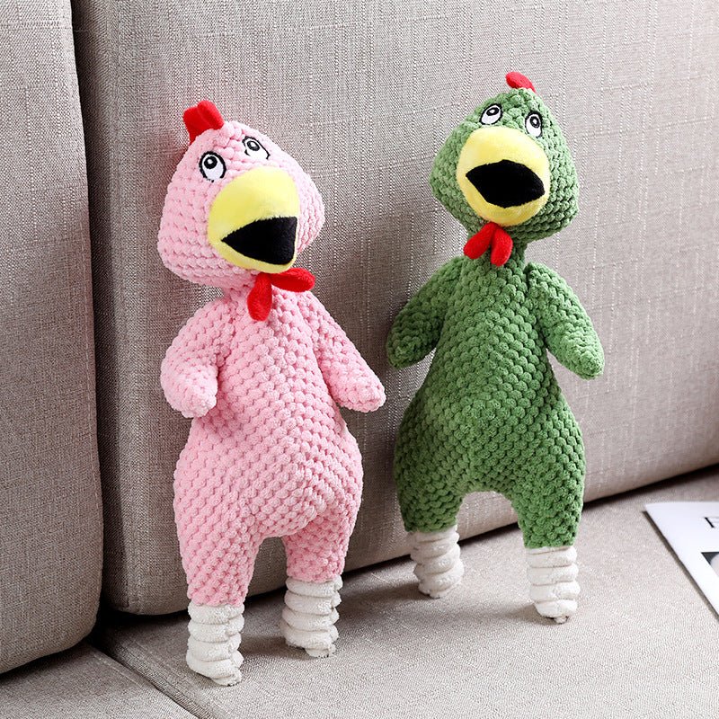 Miserable Chicken Squeaky Plush Dog Toy Pineapple Velvet 2