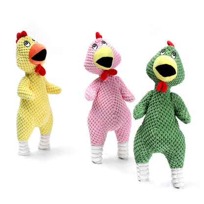 Miserable Chicken Squeaky Plush Dog Toy Pineapple Velvet 3