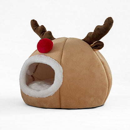 Cloth Cat Carrier Christmas Reindeer Pet Kennel S M 3