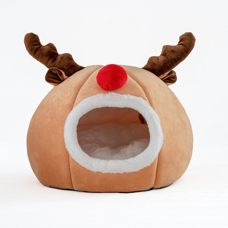 Cloth Cat Carrier Christmas Reindeer Pet Kennel S M 5