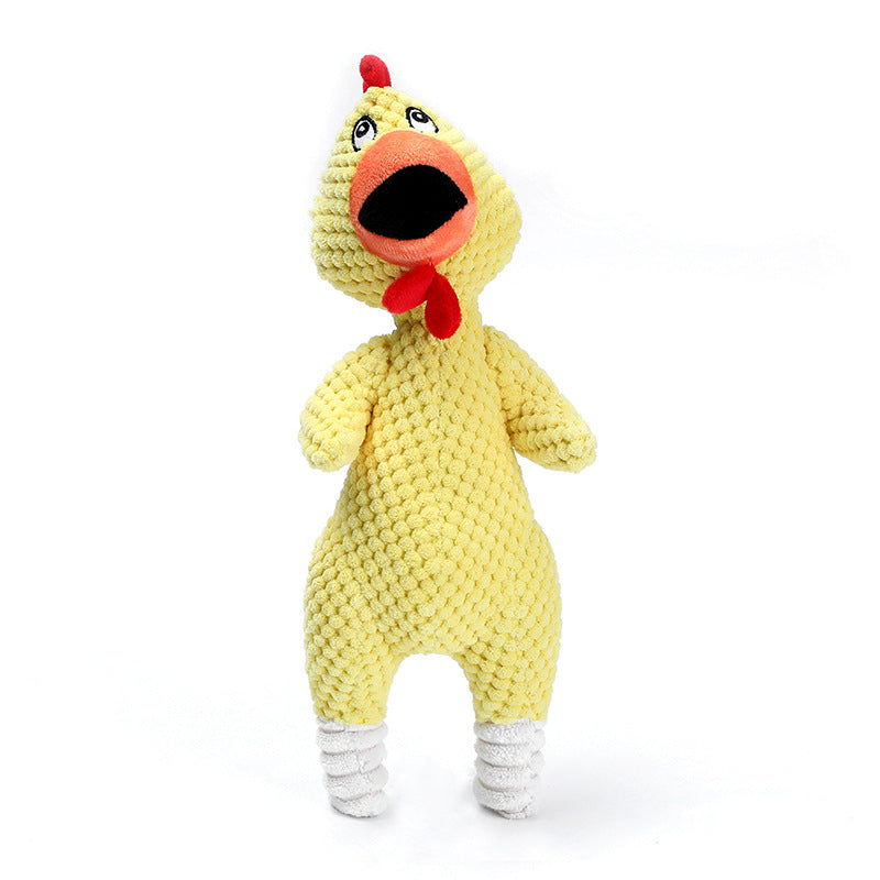 Miserable Chicken Squeaky Plush Dog Toy Pineapple Velvet 4