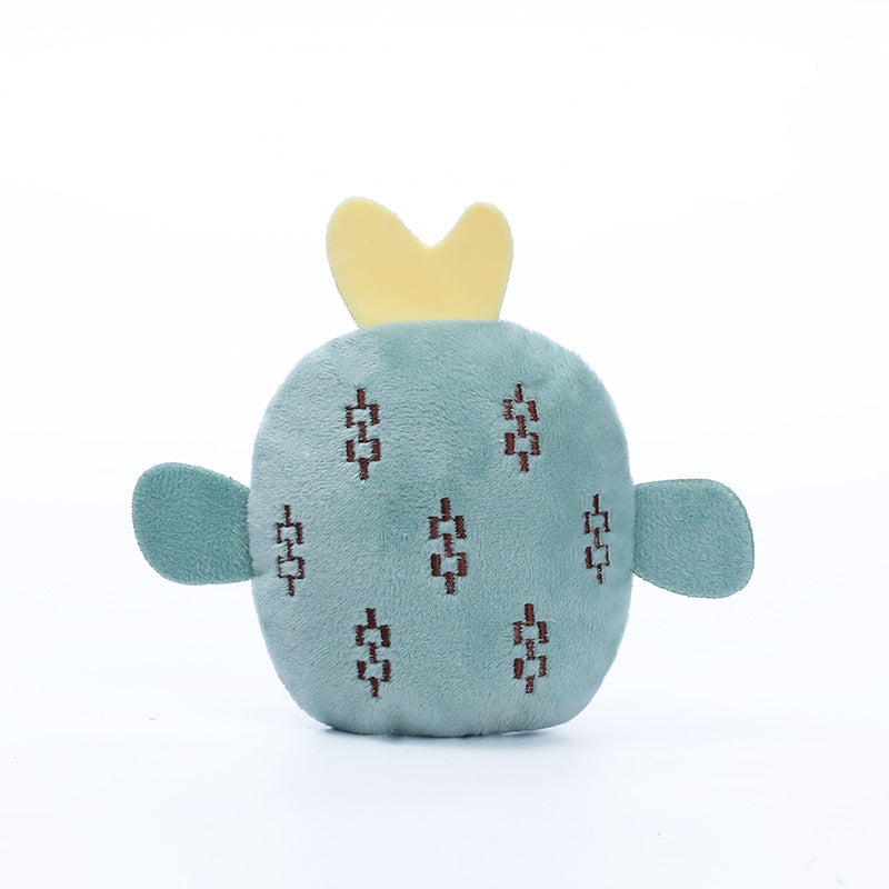 Plush Dog Toy Fruit Shape Squeaky Soft Small Size 7