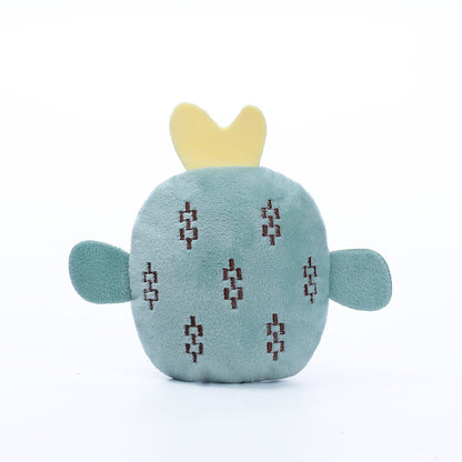 Plush Dog Toy Fruit Shape Squeaky Soft Small Size 7