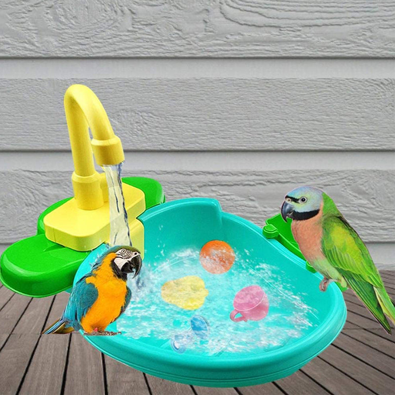 Plastic Parrot Bathtub Multifunctional Bird Cage Accessory