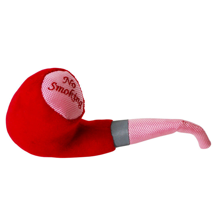 Pipe Shape Plush Dog Toy Soft Interactive Squeaky 5