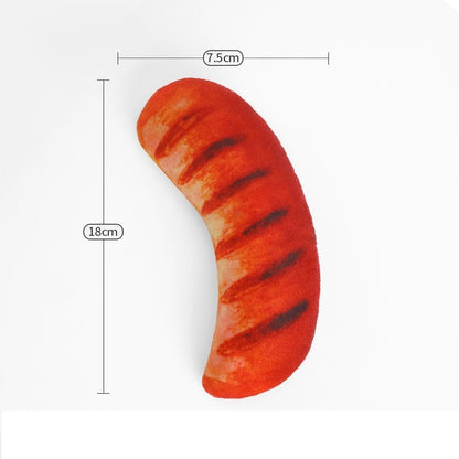 Plush Dog Chew Toy Simulation Food Shapes Chicken Wings Hot Dog Croissant 3