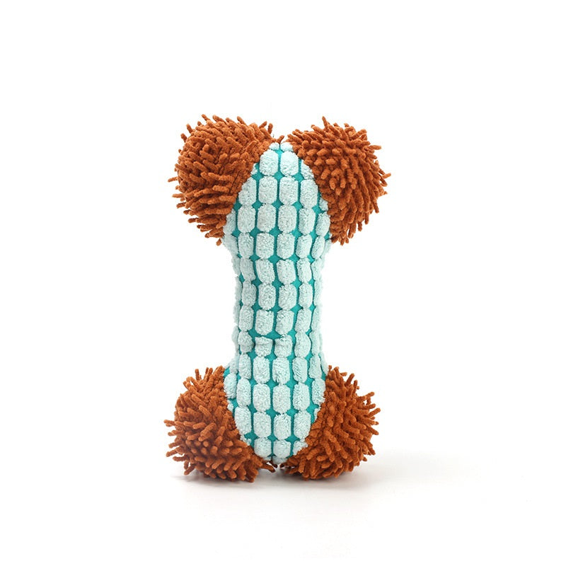 Cartoon Bone Plush Dog Squeaky Toy 20x11cm 6