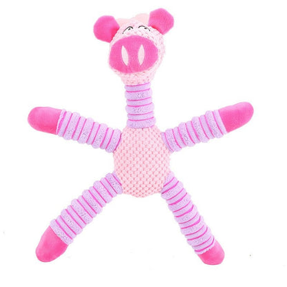 Squeaky Plush Dog Toy Elephant Bear Pig Soft Corn Velvet 8
