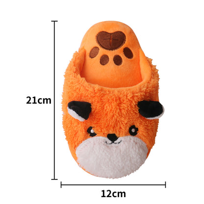 Plush Dog Toy Slipper Soft Squeaky Interactive Toy 3