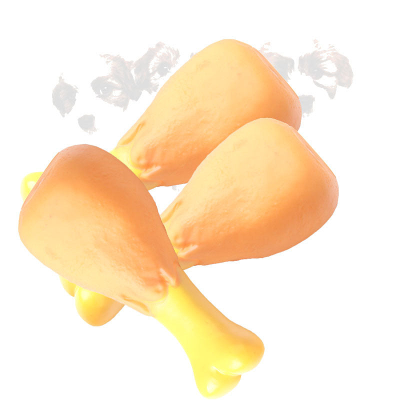 Simulation Chicken Leg Squeaky Dog Toy Vinyl 13.7x5cm 2