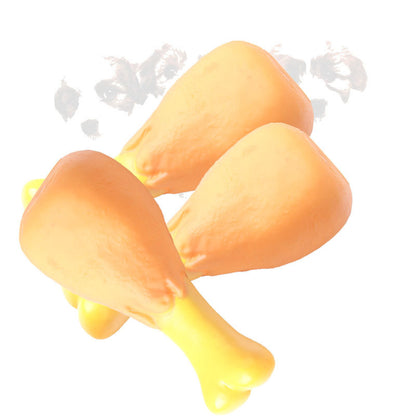 Simulation Chicken Leg Squeaky Dog Toy Vinyl 13.7x5cm 2