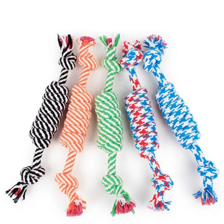 Cotton Dog Rope Toy Durable Knot Chew Toy for Dogs 23