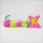 Flower Caterpillar Plush Dog Toy Soft Interactive Squeaky 8