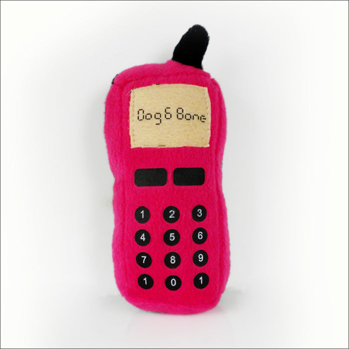 Plush Dog Toy Mobile Phone Squeaky Soft Cotton 12.5x6x5cm 7