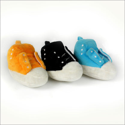 Plush Dog Toy Shoe Shape Squeaky Soft 11.5cm