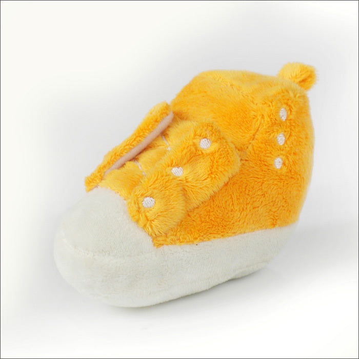 Plush Dog Toy Shoe Shape Squeaky Soft 11.5cm 3