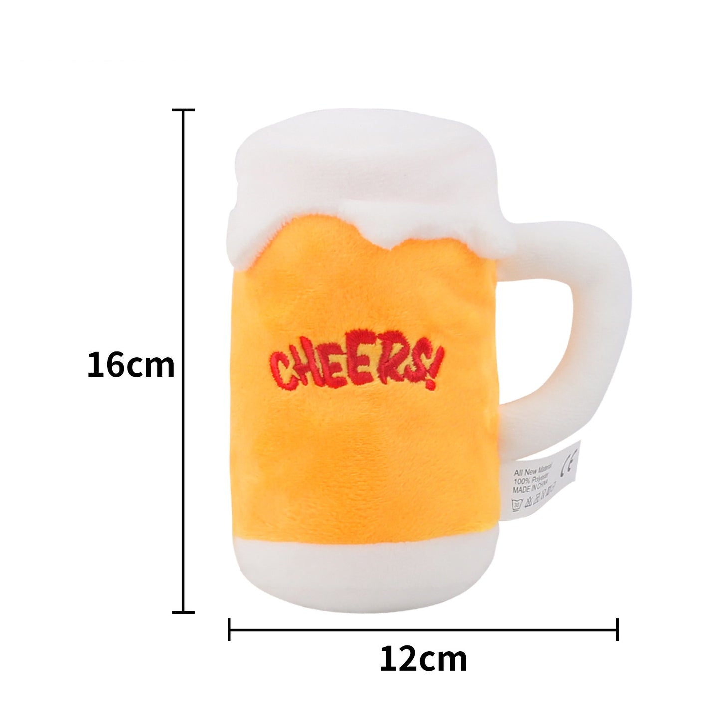 Plush Dog Toy Beer Bottle and Beer Glass Soft Squeaky Toy 6