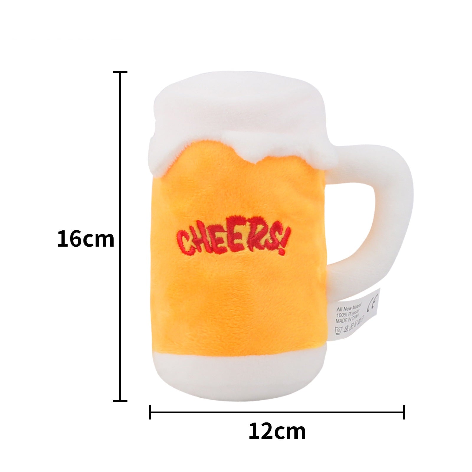 Plush Dog Toy Beer Bottle and Beer Glass Soft Squeaky Toy 6