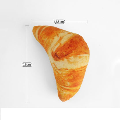 Plush Dog Chew Toy Simulation Food Shapes Chicken Wings Hot Dog Croissant 2
