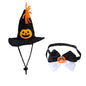 Halloween Dog Costume Set Cute Pumpkin Bow Tie with Witch Hat 6