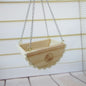 Wooden Bird Nest Hanging Parrot Cage Toy with Pendant Chain