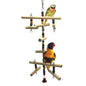 Wooden Parrot Chew Toy Hanging String Bird Cage Accessory