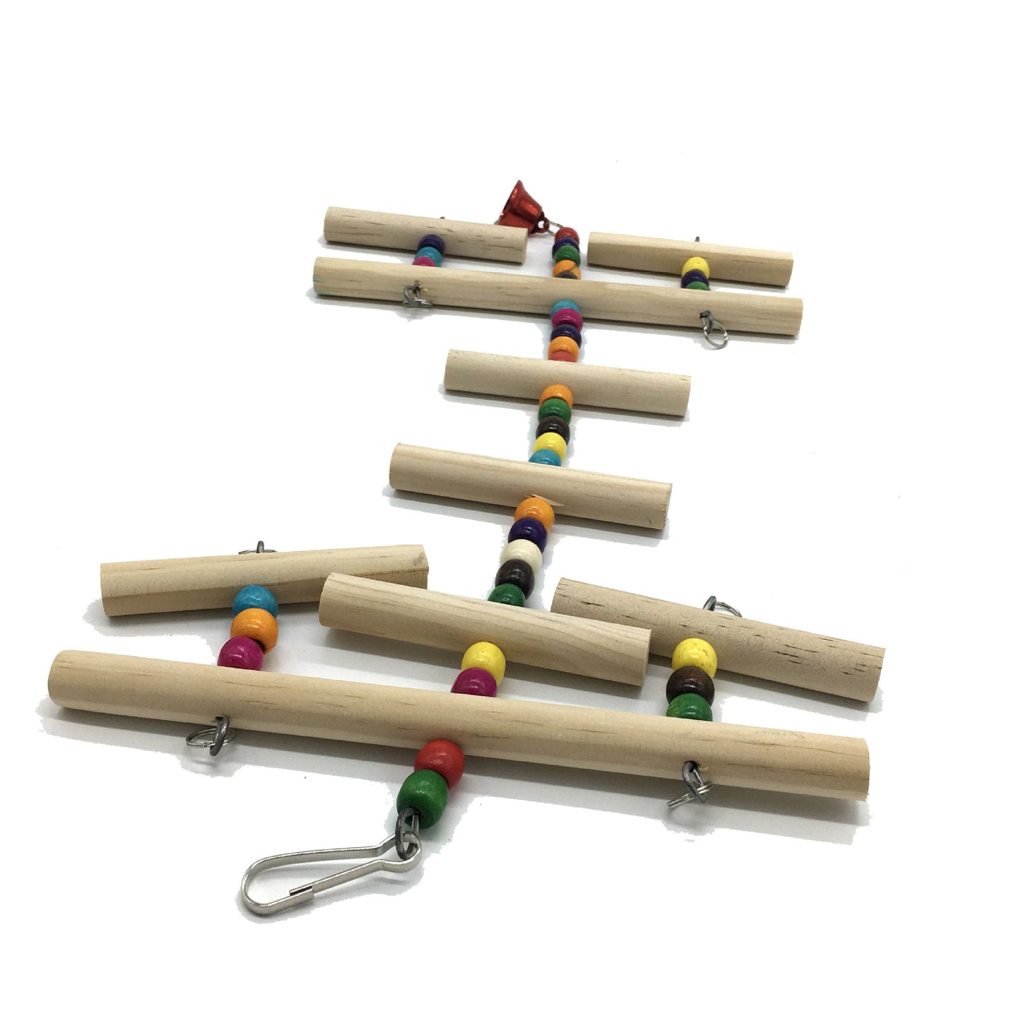 Wooden Parrot Chew Toy Hanging String Bird Cage Accessory 5